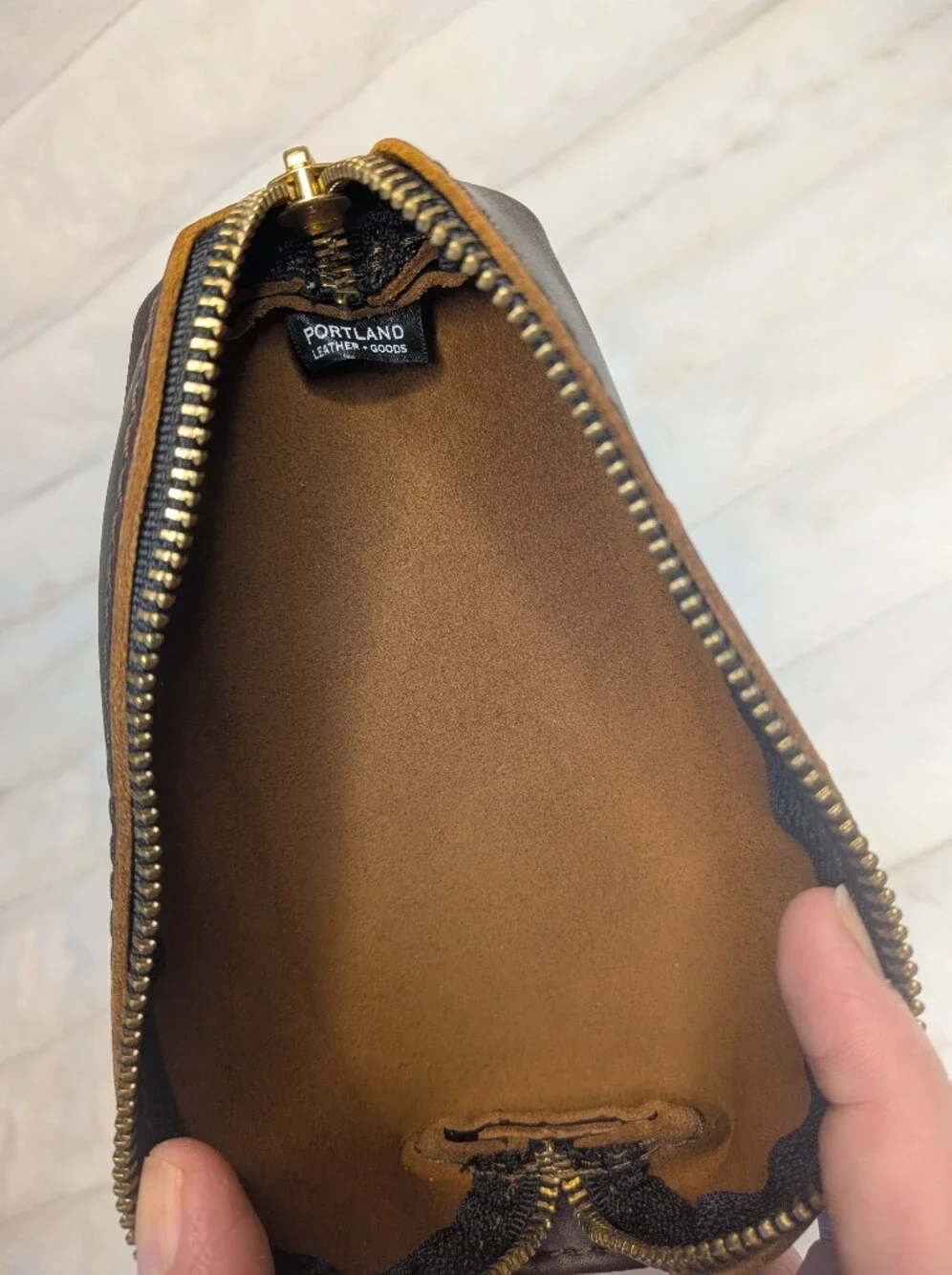 Portland Leather Goods Sidekick Pouch Cold brew Colorway